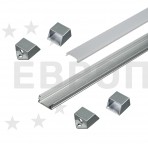 Профиль накладной матовый хром УЗКИЙ для светодиодной ленты 13,2*7*2000 GLS Профиль накладной матовый хром УЗКИЙ для светодиодной ленты 13,2*7*2000 GLS