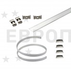 Профиль накладной матовый хром ГИБКИЙ ШИРОКИЙ под светодиодную ленту 18,8*4*2000 GLS