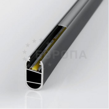 Профиль для шкафов овальный+крепеж матовый хром 15,5*29,6*2000 GLS