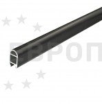 Профиль для шкафов овальный+крепеж черный 15,5*29,6*2000 GLS